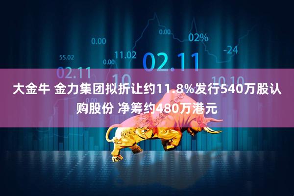 大金牛 金力集团拟折让约11.8%发行540万股认购股份 净筹约480万港元