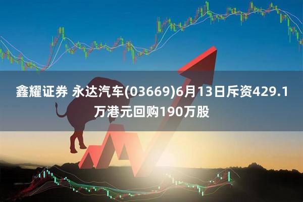 鑫耀证券 永达汽车(03669)6月13日斥资429.1万港元回购190万股
