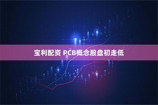 宝利配资 PCB概念股盘初走低